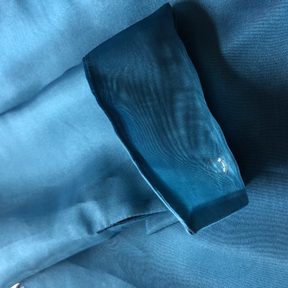 Blue Chiffon Topper Jacket (NEW) - Picture 6 of 7